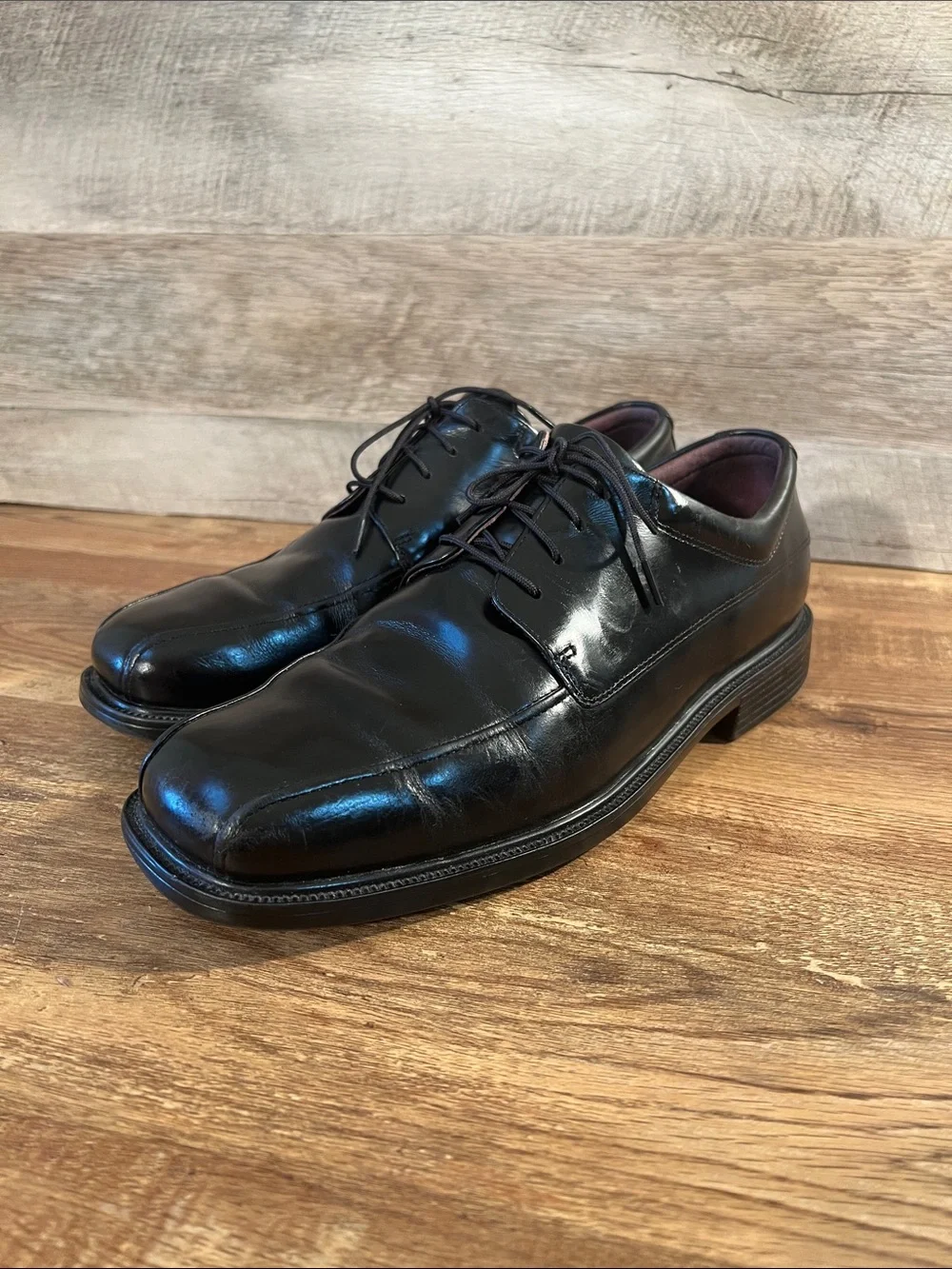 Rockport Waterproof Black Leather Lace-Up Oxford Dress Shoes Dynamic Suspension